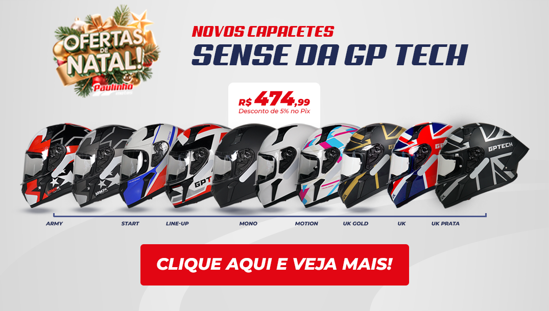 Banner Mobile Produtos Capacetes novos GP Tech Sense