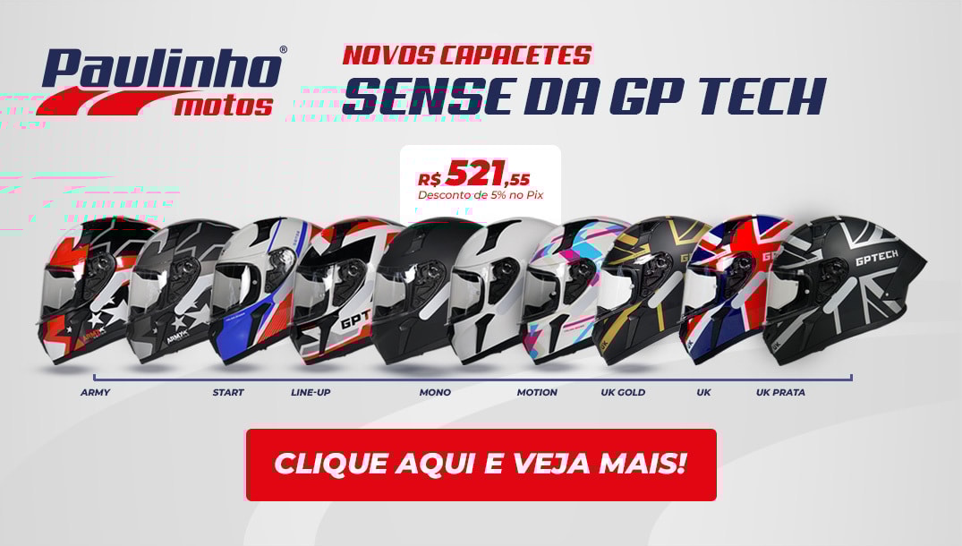 Banner Mobile Produtos Capacetes novos GP Tech Sense