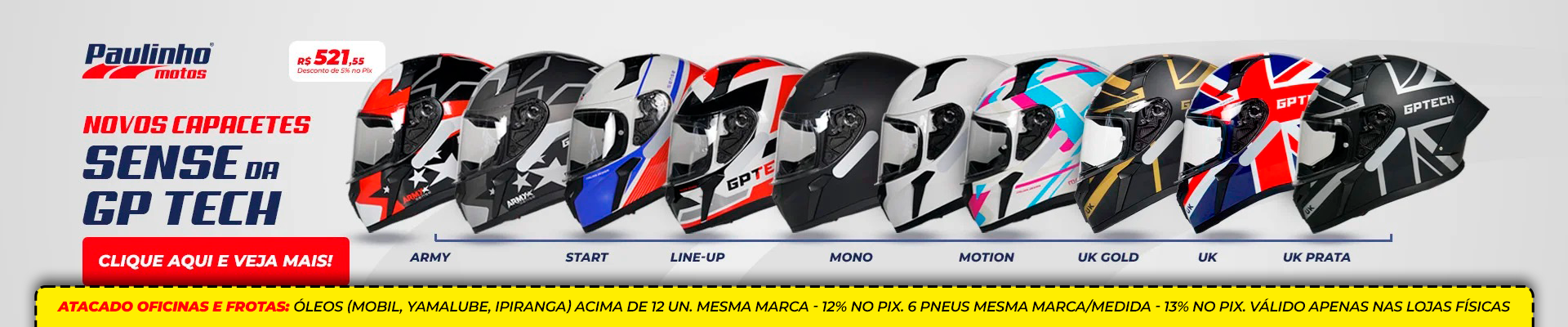 Banner Desktop Produtos Capacetes novos GP Tech Sense