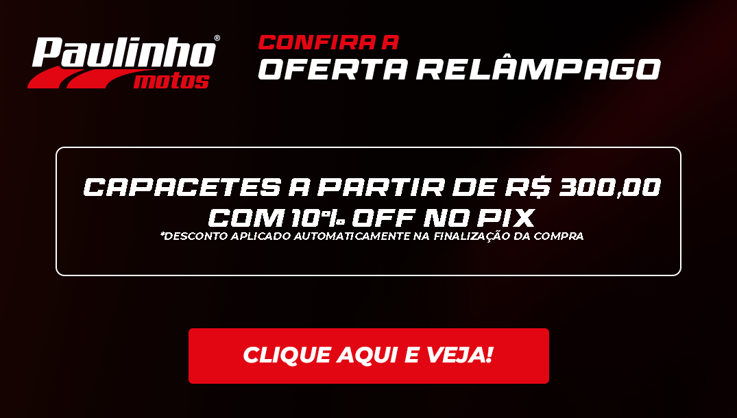 Banner Mobile Promoção Black Friday 10% pix capacetes