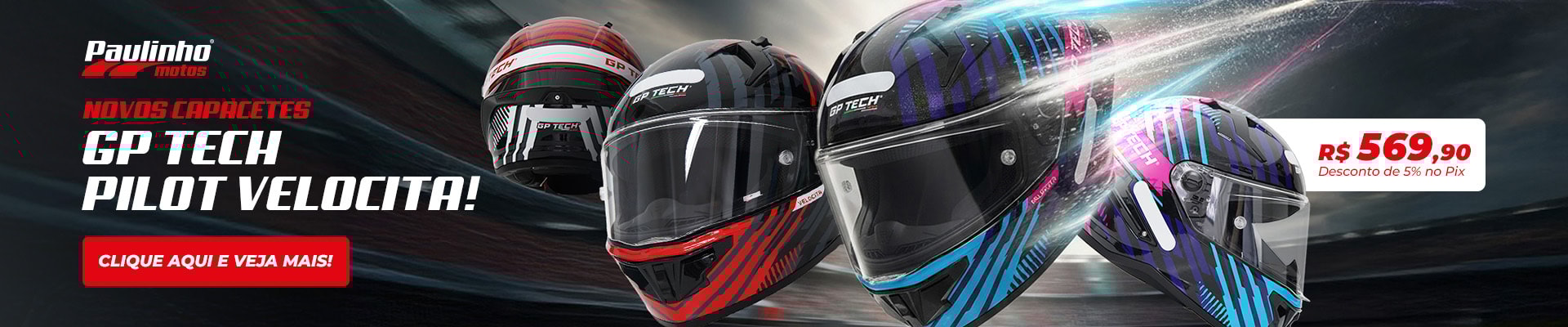 Banner principal desktop - Capacetes Novos