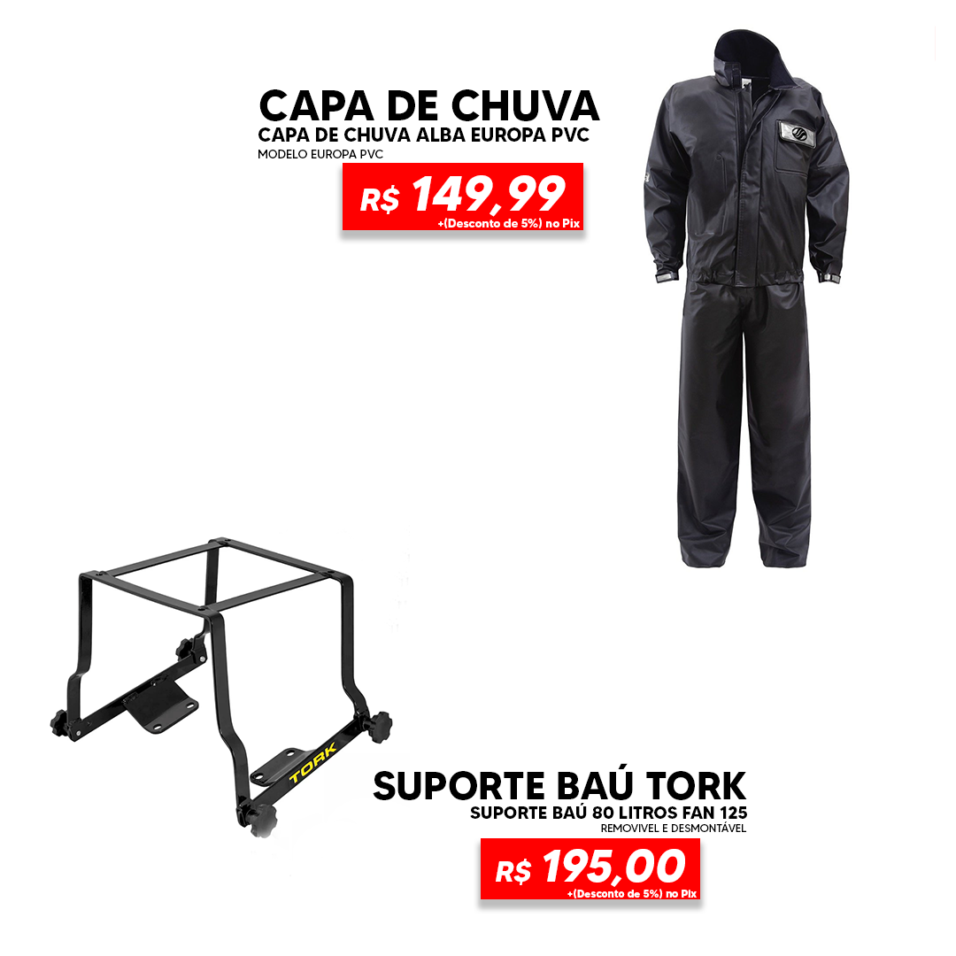 Bagageiro CBX 200 Strada para Bauleto Preto - Pro Tork - marquinhom