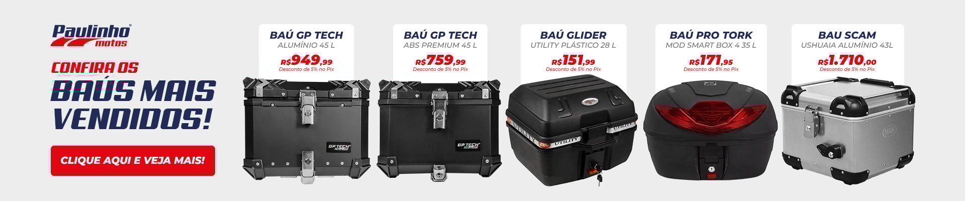 Baús mais vendidos
