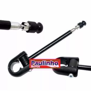 Antena Retratil Preta 6 Estagio INOX Guidao C / Base NYLON J5B (jojafer)