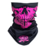 BANDANA HLX TUBO FLEX CAVEIRA PRETA-ROSA