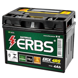 BATERIA ERBS ERX 4BS (YTX4L-BS / YB4L-A / YB4L-B) SELADA SCOOTER-BIZ100-CG125