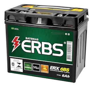 BATERIA ERBS ERX 6BS (YTZ6LS)  SELADA TITAN 150 MIX 09 E / D / BROS 150