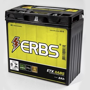 Bateria ERBS ETX8ABS (YB7A / ETX9ABS) Selada Katana / YES / INTRUDER125 / V-BLADE / FYM125 / 150