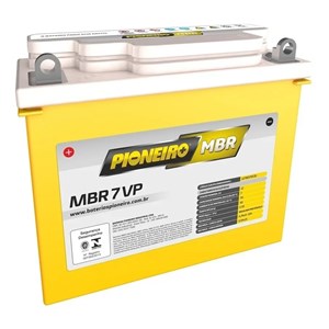 Bateria Pioneiro YB7BB (MBR7-VP) Selada CBX 200 / NX150 / 200 / XR 200 / Sahara / TDM / XT 225 / Neo
