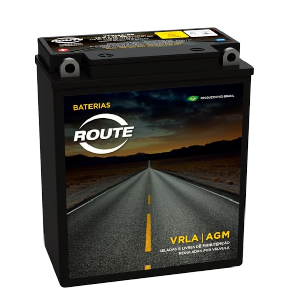 Bateria Route YB12AA (YTX14ABS) Selada CB400 / 450 / CBR450 / Agrale Partida Elétrica