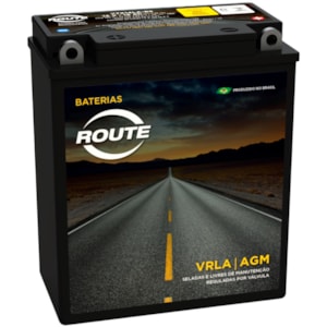 Bateria Route YB12ALA (YTX14LABS) Selada BMW G 650 GS / Tenere 600 / Vulcan 500 / Virago 535 ANO 87 