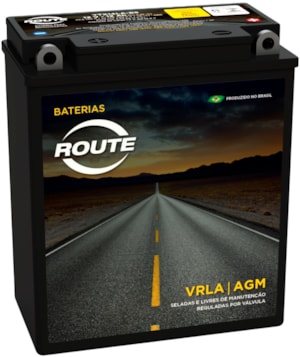 Bateria Route YB12ALA (YTX14LABS) Selada BMW G 650 GS / Tenere 600 / Vulcan 500 / Virago 535 ANO 87 
