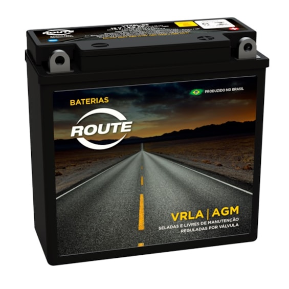 Bateria Route YB12N553B (YTX6LBS) Selada YBR125 / RD / RDZ / RD 350 / Factor ATE 2010