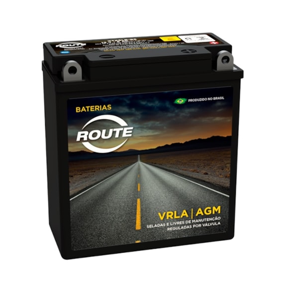 Bateria Route YB5LB (YTX6LBBS) Selada CRYPTON / XTZ 125 / MVK FOX / Hunter 90 / 100 / Dafra ZIG 100