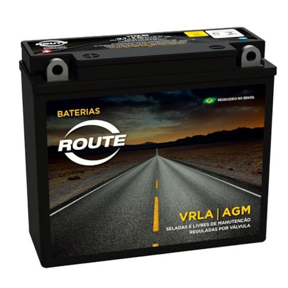 Bateria Route YB7BB (YTX8BS) Selada - DK 150 / CBX 200 / NX150 / 200 / XR 200 / Sahara / TDM / XT 22