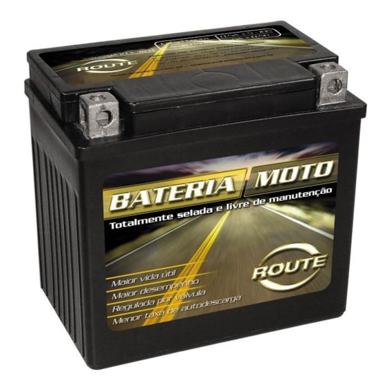 Bateria Route YB7BB (YTX8BS) Selada - DK 150 / CBX 200 / NX150 / 200 / XR 200 / Sahara / TDM / XT 22