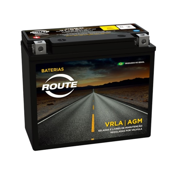 Bateria Route YT12BBS (YTZ12BBS) Selada XJ6 2000E / D / Fazer 600 / TDM850 / TDM900 / ZF-R1 / Ducati