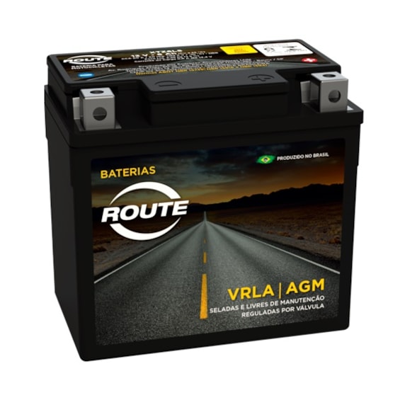 BATERIA ROUTE YTZ6V (YTZ6LS) SELADA TITAN 150 MIX 09 E / D / BROS 150