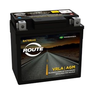 BATERIA ROUTE YTZ6V (YTZ6LS) SELADA TITAN 150 MIX 09 E / D / BROS 150