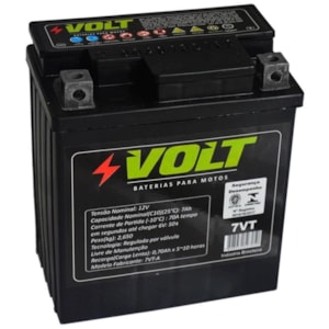 Bateria VOLT YTX7LBS (7VT) FALCON-TWISTER-TORNAD-FAZER 250-LANDER-TITAN150-05-HORNET 05A07C/ABS-BIZ1