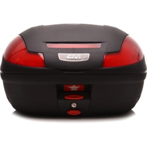 Bau Givi E470N Monolock SIMPLY 47L Preto Plástico C / Lente Vermelha Traseiro