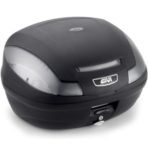 Bau Givi E470NT Monolock SIMPLY 47L Preto Plástico C / Lente Fumê Traseiro