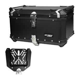 BAU GP TECH TRASEIRO ALUMINIO PRETO M65 LITROS