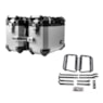 BAU LATERAL GP TECH 30L ALUMINIO POLIDO UNIVERSAL PAR + SUPORTE MULTI FUNCIONAL 