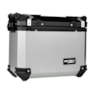 BAU LATERAL GP TECH 30L ALUMINIO POLIDO UNIVERSAL PAR + SUPORTE MULTI FUNCIONAL 