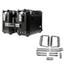 BAU LATERAL GP TECH 30L ALUMINIO PRETO UNIVERSAL PAR + SUPORTE MULTI FUNCIONAL 