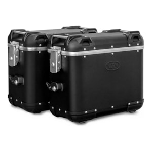 Bau Lateral SCAM Ushuaia 36L Aluminio Preto Universal PAR