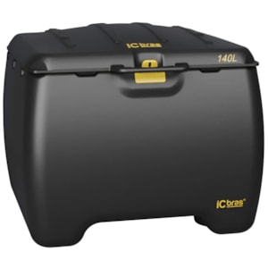 BAU MOTOBOY 140 LITROS MONTADO ICBRAS PRETO