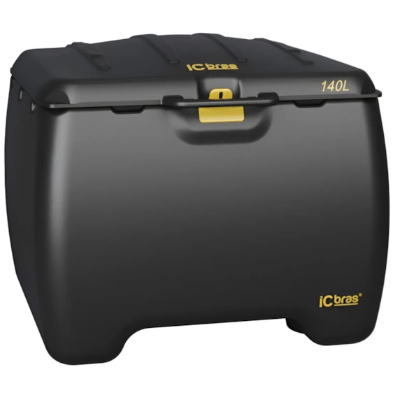 BAU MOTOBOY 140 LITROS MONTADO ICBRAS PRETO