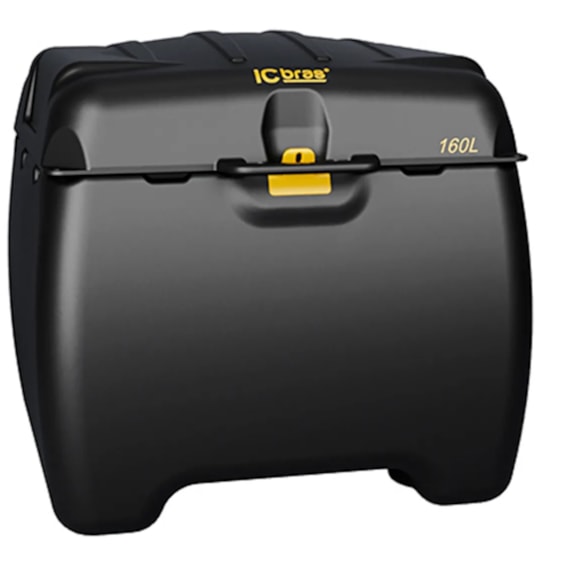 BAU MOTOBOY 160 LITROS MONTADO ICBRAS PRETO