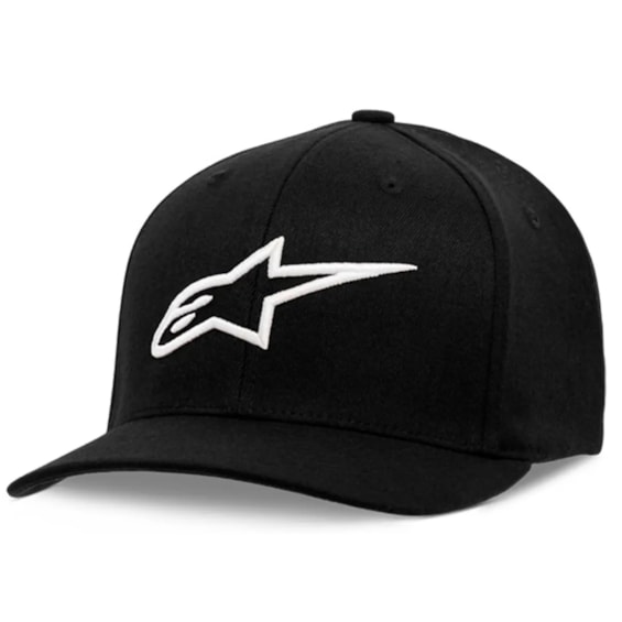 BONE ALPINESTARS AGELESS SNAPBACK PRETO BRANCO