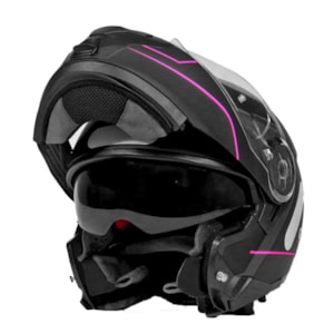 Capacete Feminino GP TECH A118 SV Road Articulado Robocop Fosco 