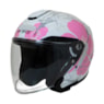 CAPACETE FEMININO GP TECH OPEN DUO R18 FLOWER ABERTO