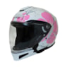 CAPACETE FEMININO GP TECH OPEN DUO R18 FLOWER ABERTO