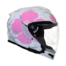 CAPACETE FEMININO GP TECH OPEN DUO R18 FLOWER ABERTO