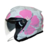 CAPACETE FEMININO GP TECH OPEN DUO R18 FLOWER ABERTO