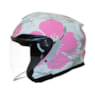 CAPACETE FEMININO GP TECH OPEN DUO R18 FLOWER ABERTO