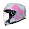 CAPACETE FEMININO GP TECH OPEN DUO R18 FLOWER ABERTO