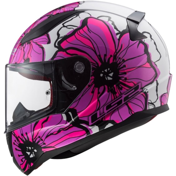 Capacete Feminino LS2 FF353 Rapid Poppies 