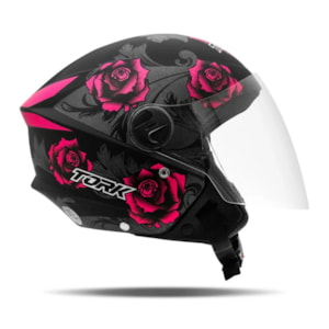 Capacete Feminino PRO TORK NEW Liberty Three Flowers Fosco 