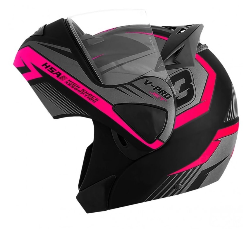 Capacete Feminino PRO TORK V-PRO JET 3 Articulado - Paulinho Motos
