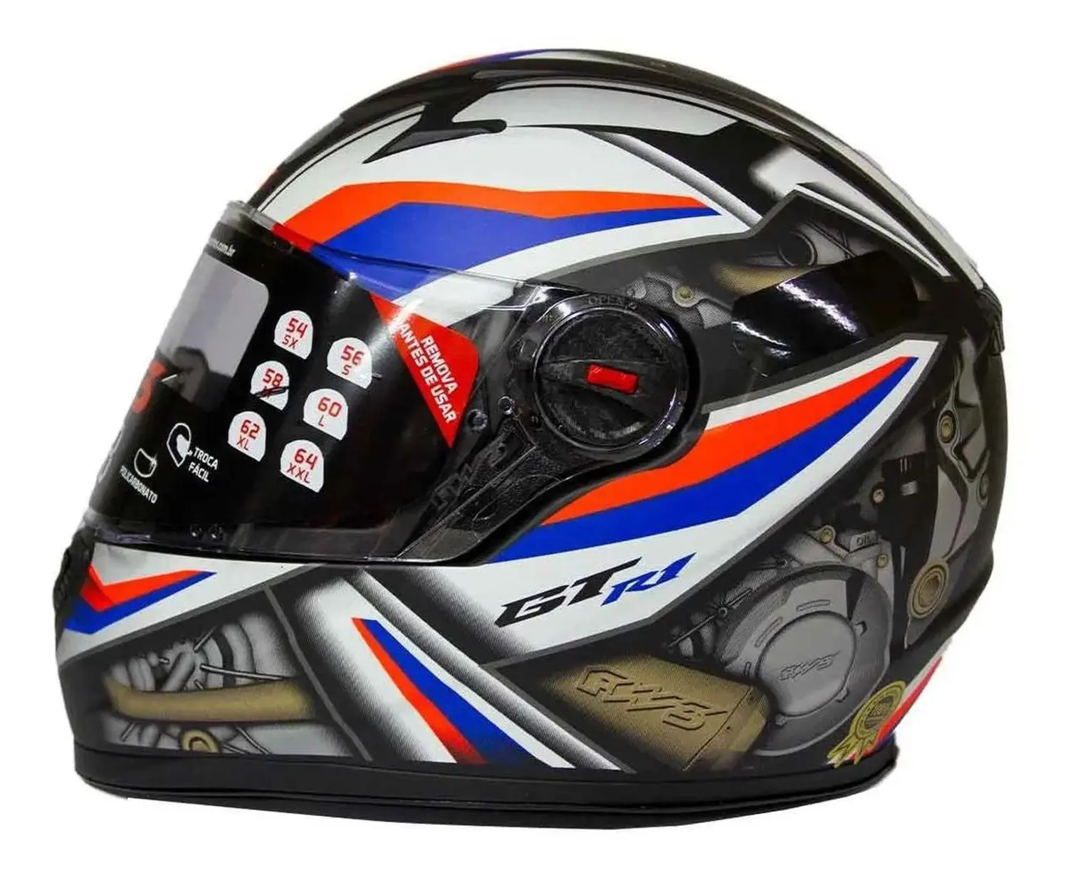 Capacete FW3 GTN R1 Fosco - Paulinho Motos