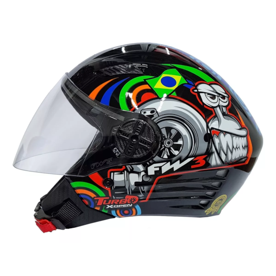 CAPACETE FW3 X OPEN TURBO BRILHANTE