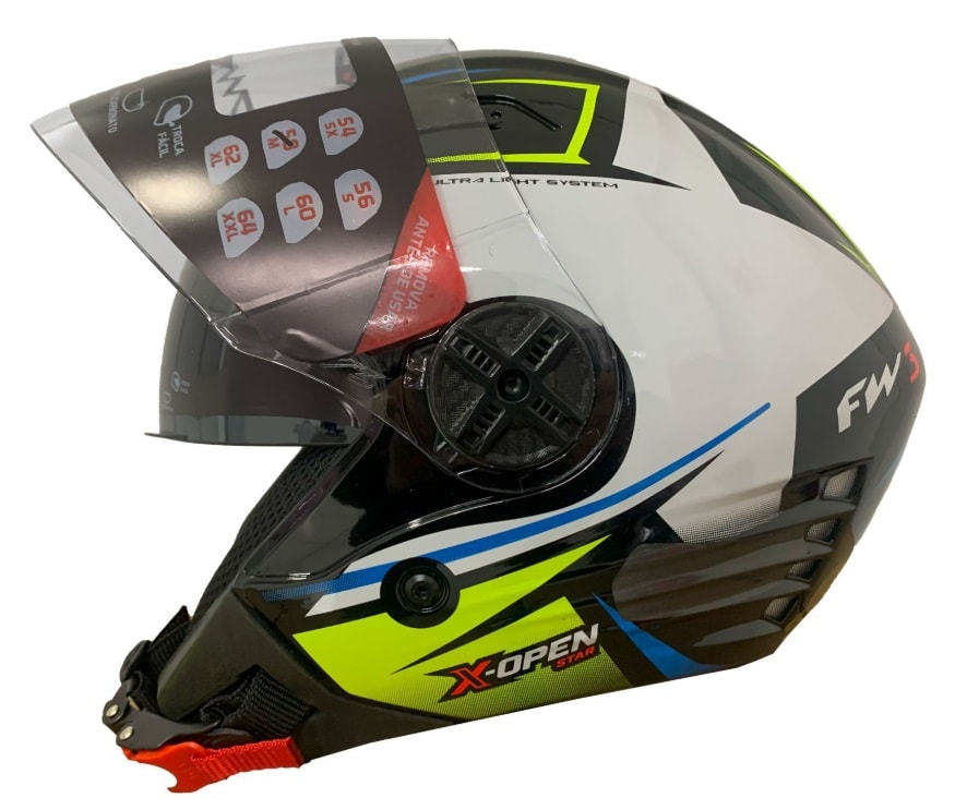CAPACETE FW3 X OPEN UP STAR: A Escolha Ideal para Segurança e