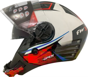 CAPACETE FW3 X OPEN UP STAR SV 