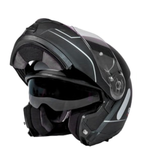 Capacete GP TECH A118 SV Road Articulado Robocop Fosco 